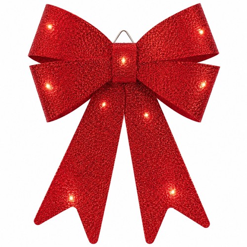 Led weihnachtsschleife rot - weihnachtsschleife,
