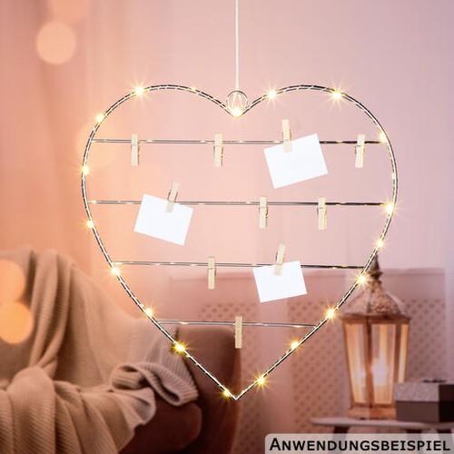 Led herz zum aufhängen mit - led,