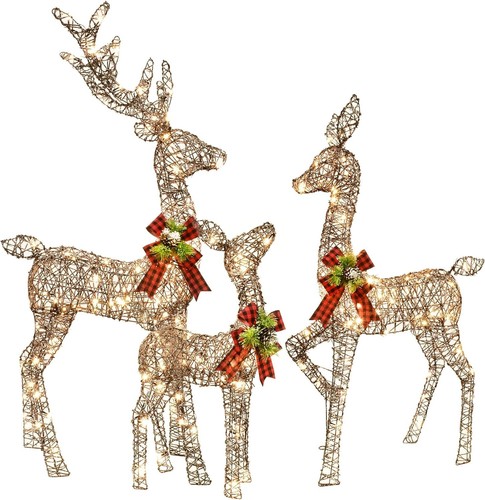 Rentier weihnachtsdeko 3er - rentier, set