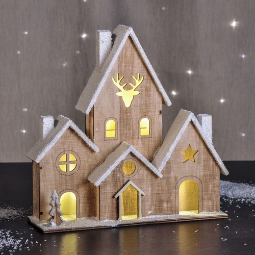 Led holzhaus beleuchtet - beleuchtet,