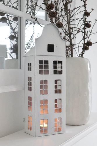 Laterne maison weiß shabby - laterne,