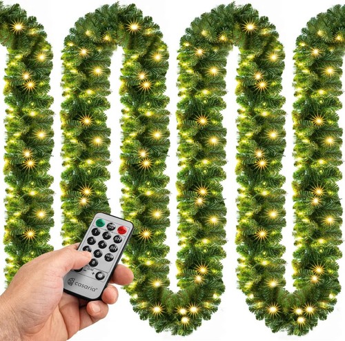 Weihnachtsgirlande beleuchtet - weihnachtsgirlande,