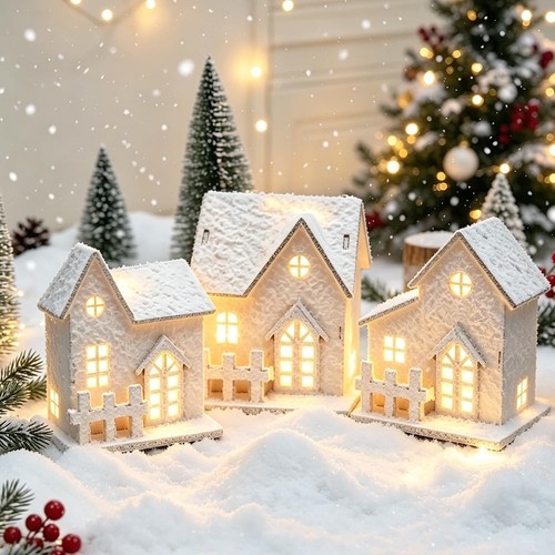 Weihnachtsdorf holz stück - weihnachtsdorf, 3