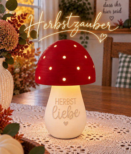 Pilz led beleuchtet - led, warmweiß