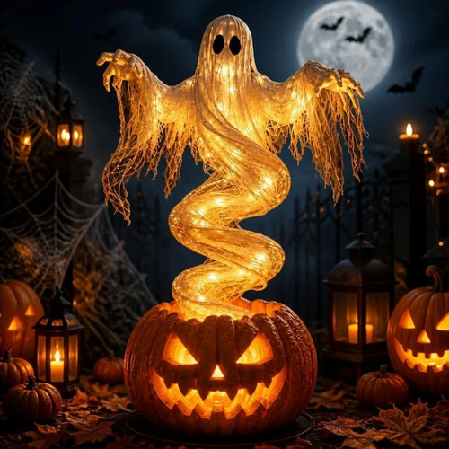 Halloween kürbis led - kürbis, geist