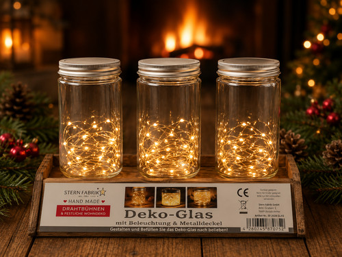 Handmade deko 3er set - handmade, led
