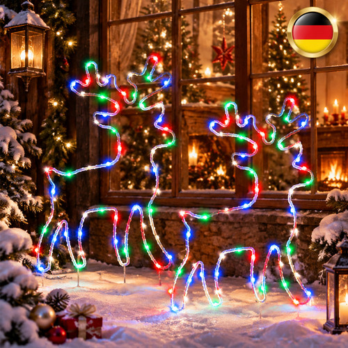 Beleuchtet rentier - beleuchtet,