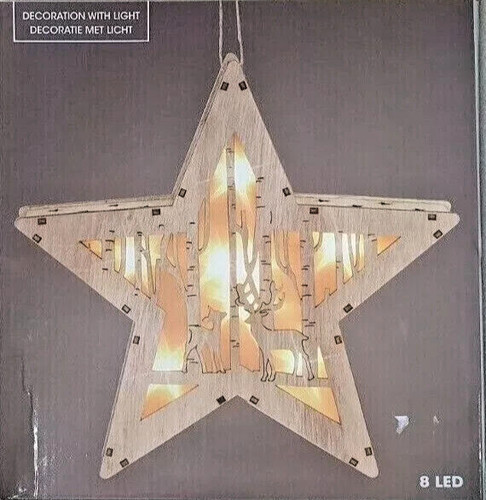 Holzstern beleuchtet led - holzstern,