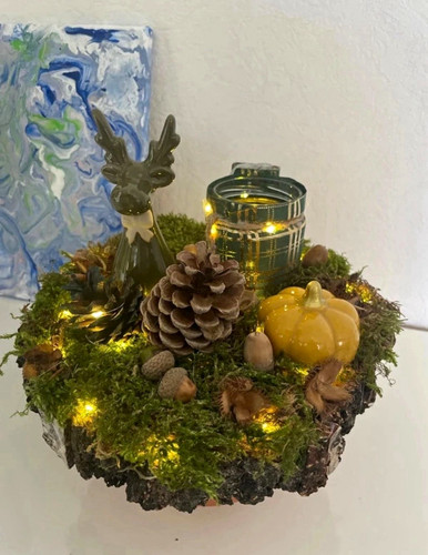 Herbst dekoration beleuchtet - herbst,