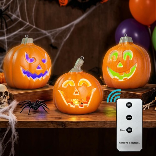 Halloween deko kürbis - kürbis, led